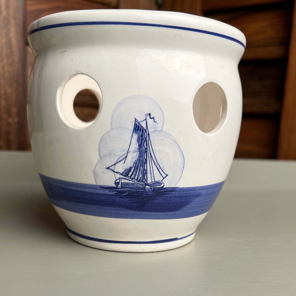Delfs Blauw Holland Blue & White Bulb/Air plants/succulents pot. Vintage 💙💙💙 - Picture 6 of 10